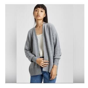 THEORY Oversized Open Front Cardi Cashmere Cardigan Minimalist Medium